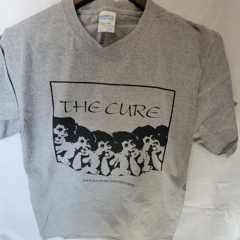 the Cure  band t shirt  size small sport gray